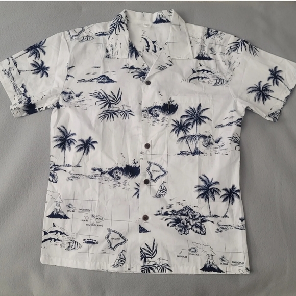 Palmnave hawaii Other - Palmwave Men Hawaiian Shirt Tropical Luau Beach Aloha Party Palm Island size L